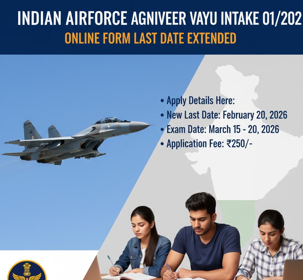 Agniveer Vayu Online Form Last Date