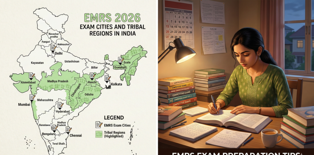EMRS Tier-II Exam City List 2026