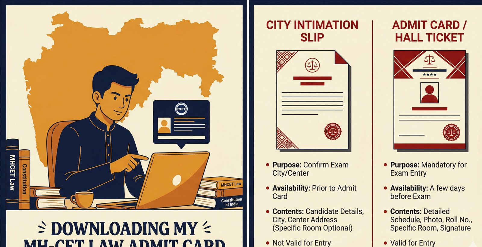 MH CET LAW 2026 City Intimation Slip: Dates, Details & Prep TipsLaw Entrance Exam Guide — Maharashtra 2026