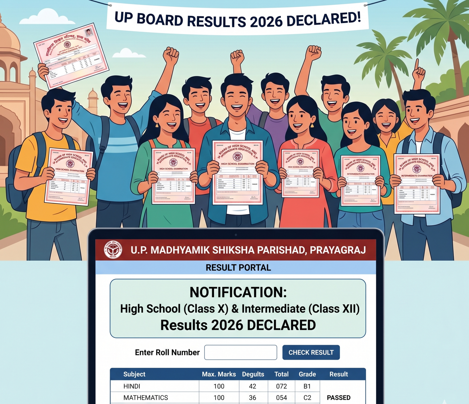 UP Board Result 2026 – High School & Intermediate Guide