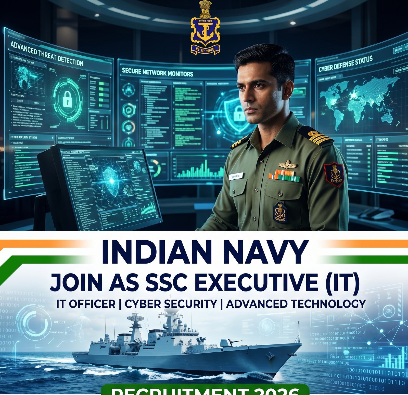Indian Navy SSC Executive IT Recruitment 2026. Check eligibility, important dates, selection process,