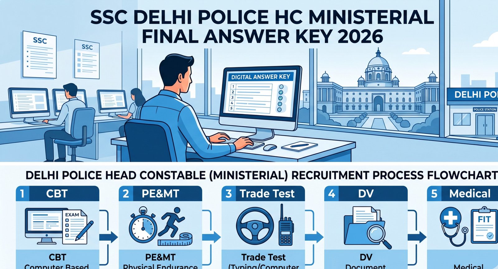 SSC Delhi Police HC Ministerial Final Answer Key 2026