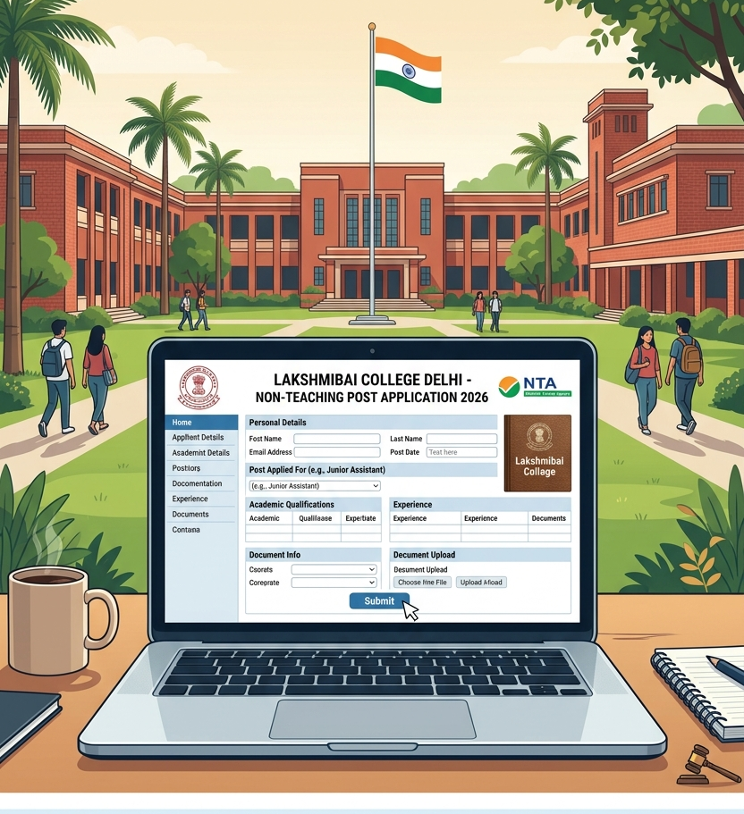 Lakshmibai College Delhi Non Teaching Post Online Form 2026:eligibility, age limit, fees & last date Complete Guide